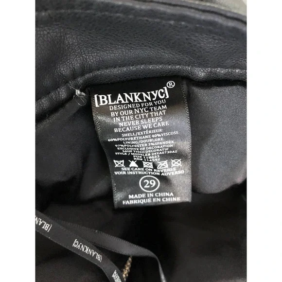 Blank NYC Spend The Night Skirt Mini Faux Leather Black 29 - Picture 12 of 14